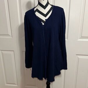Christina Lehr Navy Long Sleeve Tunic Top